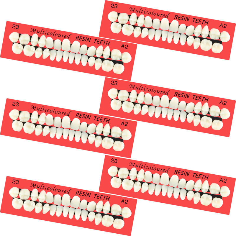 [Australia] - BBTO 6 Sets Acrylic Resin Fake Teeth artificial teeth Denture Replacement tooth prop Synthetic Resin Denture for Replacement, 112 Pieces, 23 A2 