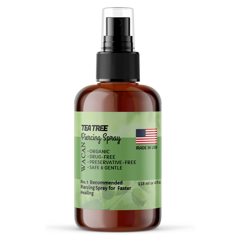 [Australia] - FAST-HEALING TEA TREE PIERCING SPRAY SOLUTION Organic Essential Oil with Natural Sea Salts and Vitamins Solution Aftercare (4 OZ, PERSONAL SIZE) 4 Oz, Personal Size 