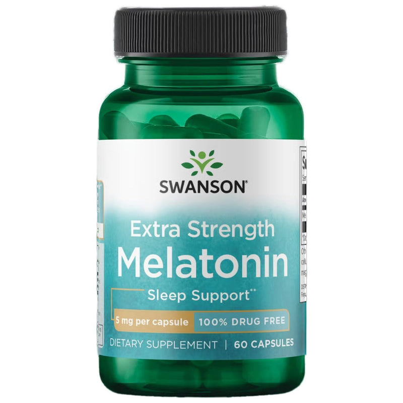 Swanson Extra Strength Melatonin 5 mg, 60 Capsules