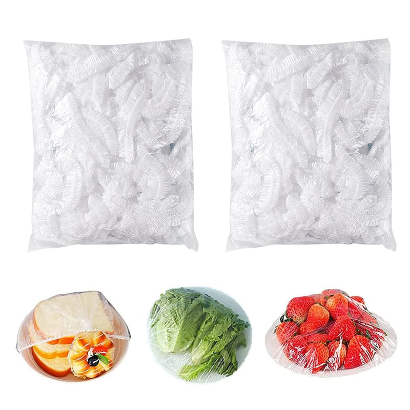 [Australia] - Homelove Plastic Bowl Cover Dish Cover Food Cover, 200pcs Reusable Elastic Stretch Fresh Keeping Covers, Kitchen Dining Cookware Canning Lids Food Fresh Keepping Bags, Universal Kitchen Plastic Wrap 