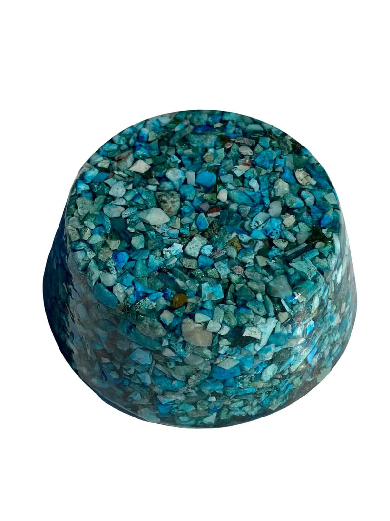 Turquoise Crystal Tower Buster Orgone Generator Energy Accumulator PERFECT GIFTING TOOL! Made using Advance Harmonics Orgonite Many Beautiful Ingredients! tbmchm(Turquoise) Turquoise