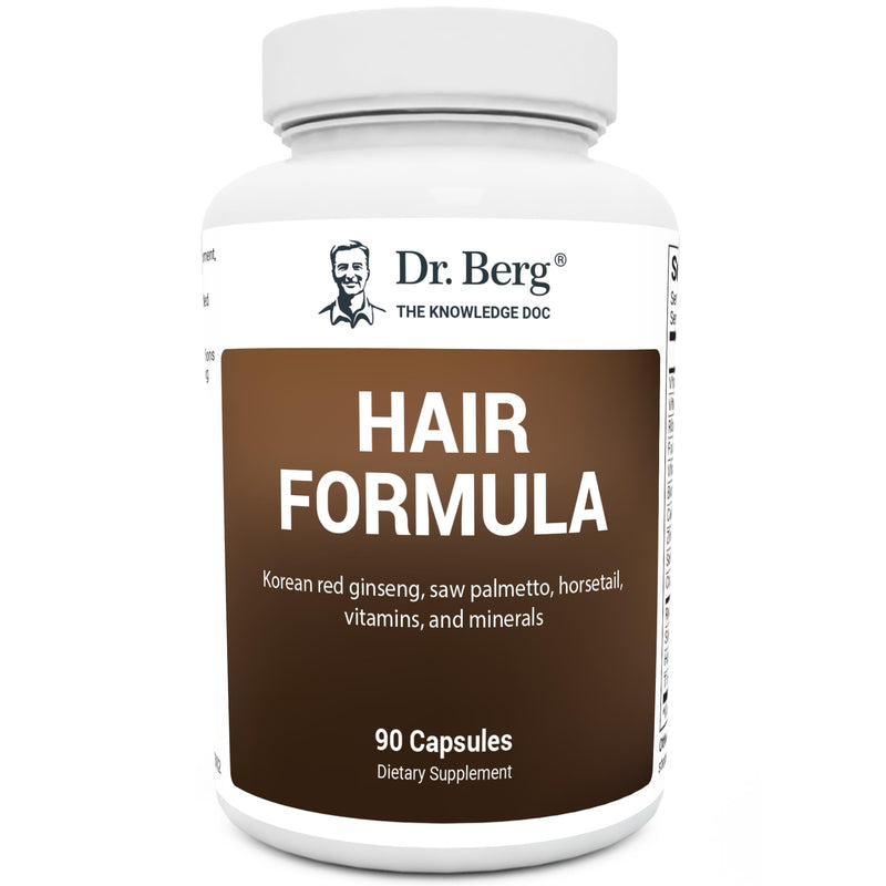 Dr. Berg All-in-One Vitamins for Hair, Skin, & Nails - Advanced Formula with Biotin, Saw Palmetto, DHT Blocker, & Trace Minerals - 90 Veg Capsules 90 Count (Pack of 1)