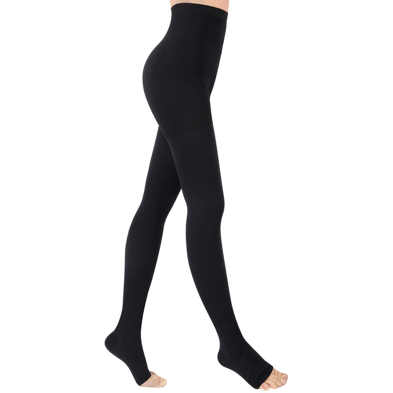 [Australia] - Medical Compression Pantyhose for Women & Men, 20-30mmHg Compression Stockings Black-a Large 