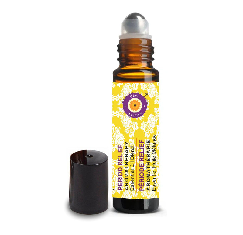 [Australia] - d√®ve herbes Period Relief - Essential Oil Blend to Reduce Menstrual Discomfort with Rosewood, German Chamomile, Clary Sage, Geranium & Spearmint Essential Oils 10ml (0.33oz) 