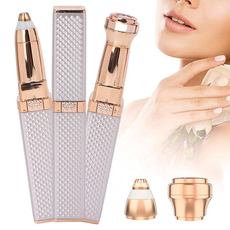 [Australia] - Hair Removal for Women, 2 In1 Eyebrow Epilator Eyebrow Trimmer Body Hair Groomers Electric Hair Remover for Eye Brows Hair Removal Lip Hair Shaver Hair Removal Device 