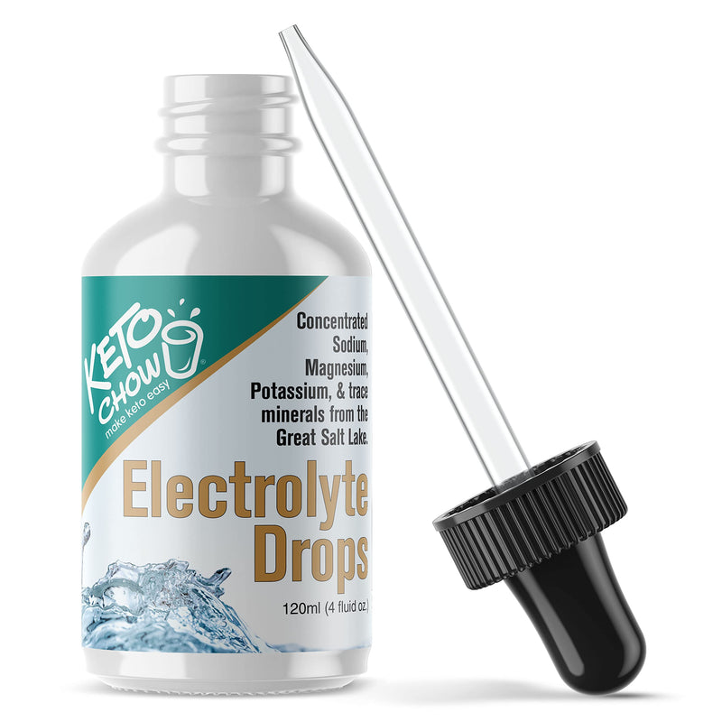[Australia] - Keto Chow - Electrolyte Hydration Drops - Keto Diets & Intermittent Fasting - Immune Support - Gluten & Sugar Free - Paleo - Sodium, Magnesium, Potassium & Trace Minerals - Unflavored - 4 fl oz 4 Fl Oz (Pack of 1) 