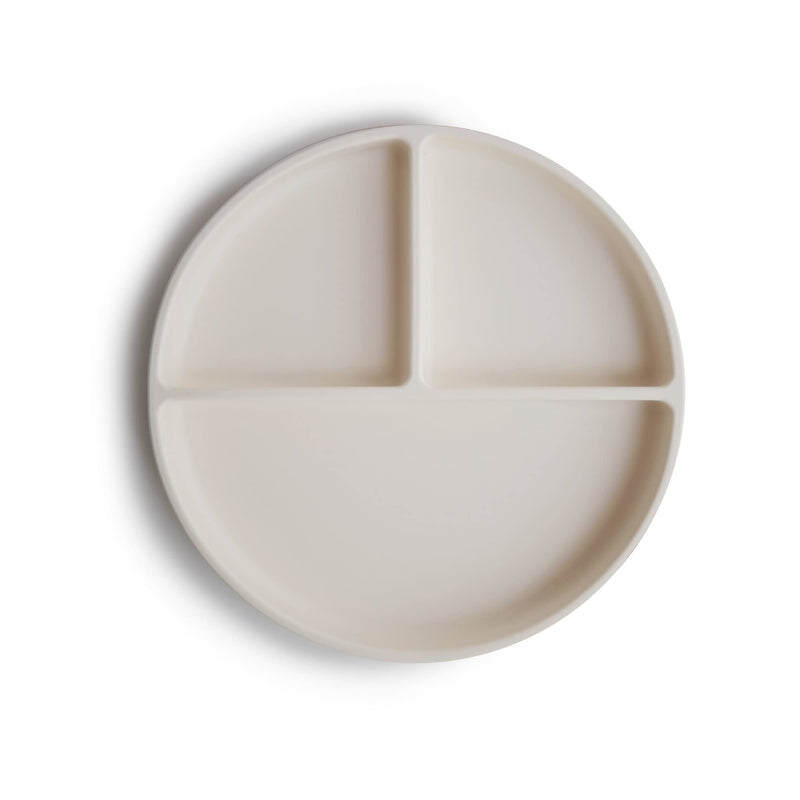 [Australia] - mushie Silicone Suction Plate | BPA-Free Non-Slip Design (Ivory) Ivory 