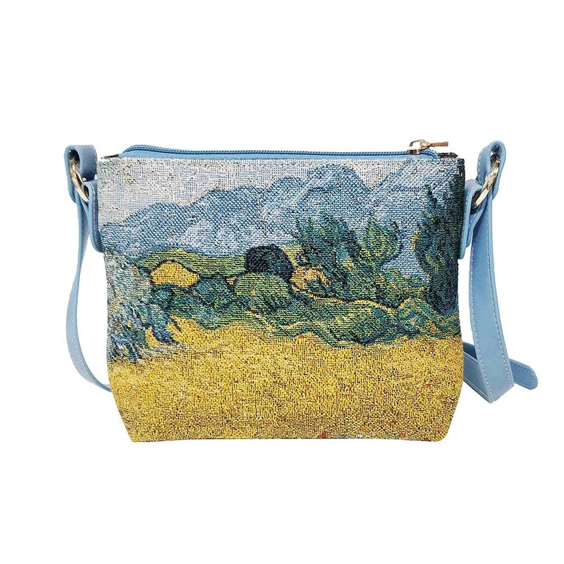 Signare Tapestry Crossbody Bag Sling Shoulder Purse for Women Wheatfield