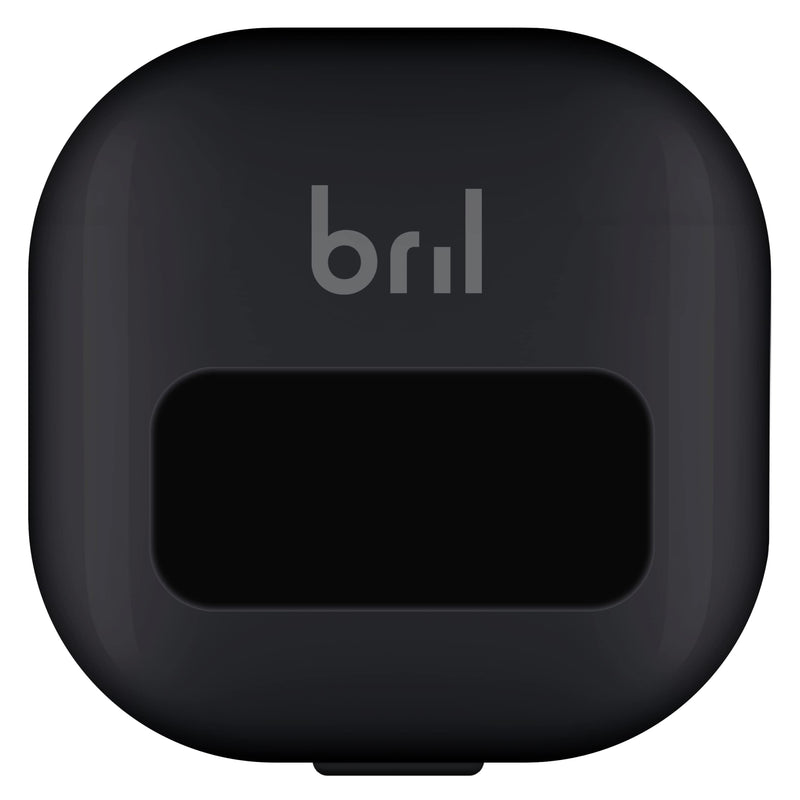 [Australia] - Bril UV-C Toothbrush Cleaner, Portable Brush Cover, Holder, and Travel Case for Any Size Toothbrush, Black 