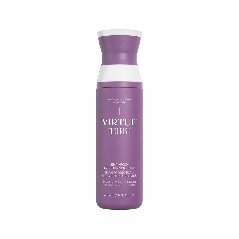 VIRTUE Flourish Sulfate Free Shampoo for Thinning Hair, Volumizing Hair Growth Product, Detoxifies and Repairs, Color Safe 8 Fl Oz (Pack of 1)