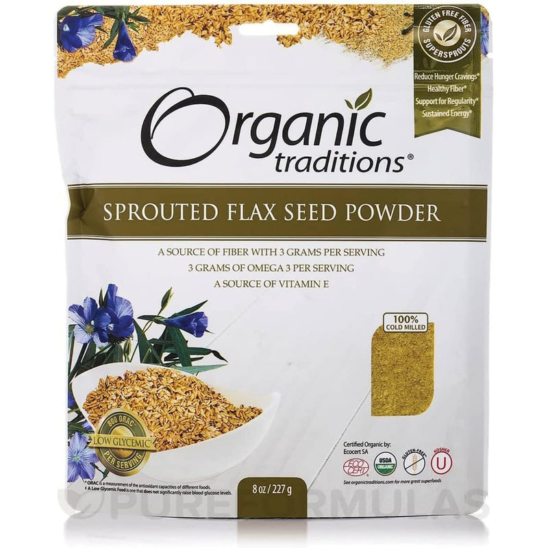 [Australia] - Sprouted Flax Golden Organic Traditions 8 oz Bag 