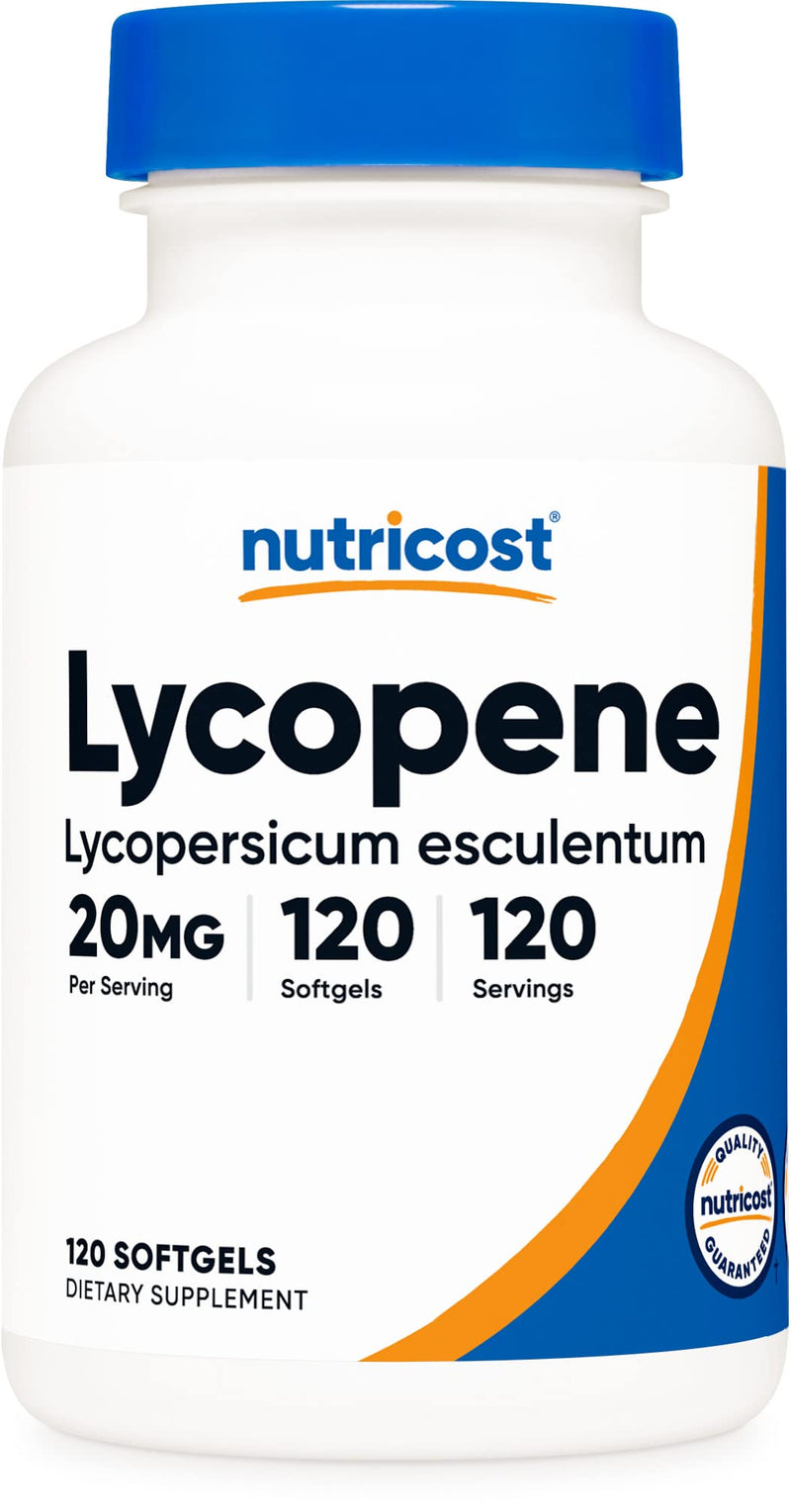 [Australia] - Nutricost Lycopene (20mg) 120 Softgels - Gluten Free, Non-GMO 