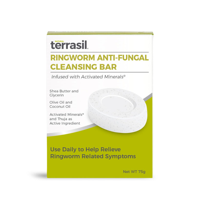 [Australia] - terrasil Ringworm Soap for Ringworm Symptoms - Soothing Care & Relief of Itchy, Sore Skin - Natural, Dermatologist Tested & Hypoallergenic Approved, Antifungal Cleansing Soap for Adults & Kids (75g) 