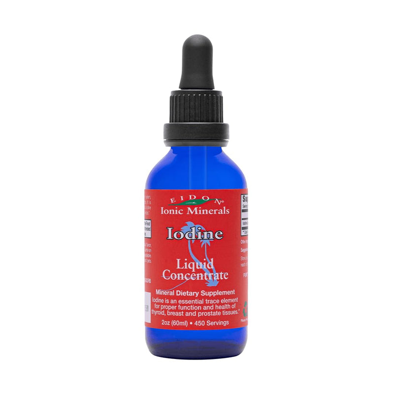[Australia] - Eidon Ionic Minerals Potassium Iodide Supplement - Liquid Iodine Drops, Supports Energy Levels and Thyroid Health, Bioavailable, No Additives or Preservatives - Potassium Iodide Drops, 2 oz 2 Fl Oz (Pack of 1) 
