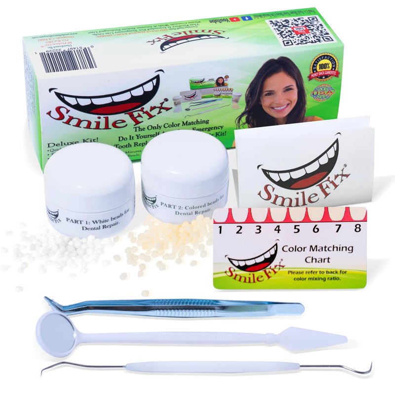 [Australia] - BF Products SmileFix Deluxe Dental Repair Kit - Color Matching Compound - Includes Tools - Missing Or Damaged Teeth - Fix Gaps, Broken Teeth - Durable Tooth Repair - Fast & Easy Process 