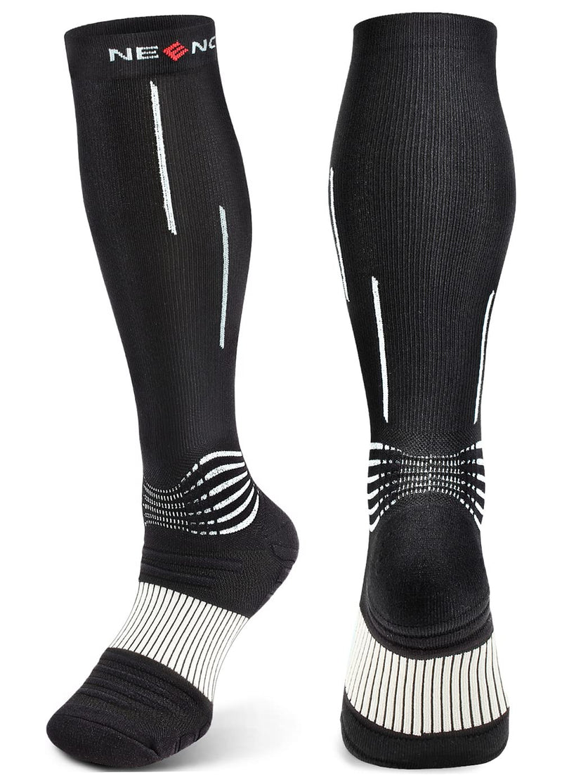 [Australia] - NEENCA Medical Compression Socks 20-30 mmhg for Men Women Injury Recovery Pain Relief Large Black White 