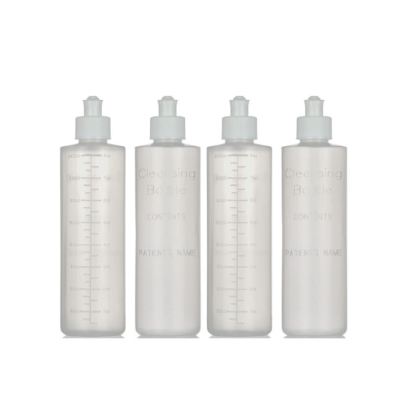 [Australia] - Perineal Squirt Bottle [4 Pack] Refillable Postpartum Lavette Cleansing Irrigation Peri Wash Bottle - 8oz - New Moms or Bidet Use 