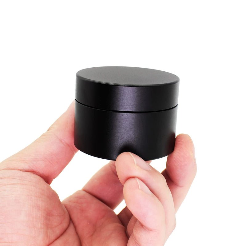 Portable Daily Pill Case, Heavy Duty Aluminium Alloy Round Pill Box, Waterproof Travel Pill Organizer, Pocket Purse Medicine Vitamin Holder EDC Container for Outdoor Camping Working Black Large
