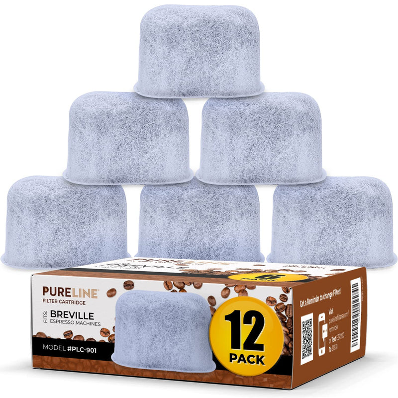 [Australia] - 12-Pack Breville Water Filter BWF100 Replacement by Pureline, Compatible with Breville Espresso Machine 