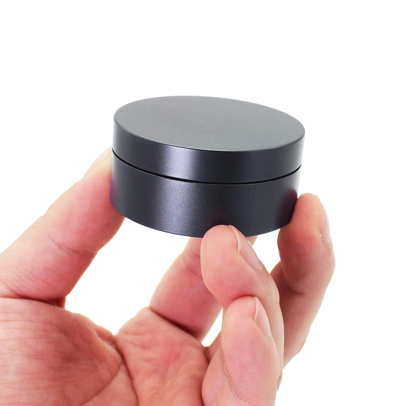 Portable Daily Pill Case, Heavy Duty Aluminium Alloy Round Pill Box, Waterproof Travel Pill Organizer, Pocket Purse Medicine Vitamin Holder EDC Container for Outdoor Camping Working Gray Medium