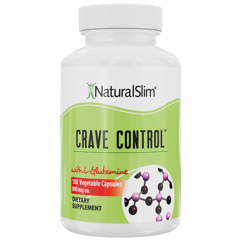 [Australia] - NaturalSlim Crave Control Appetite and Craving Suppressant Supplement - Natural Hunger Suppressant with L glutamine & Thiamine B Complex for Energy & Metabolism Booster - 180 Capsules 