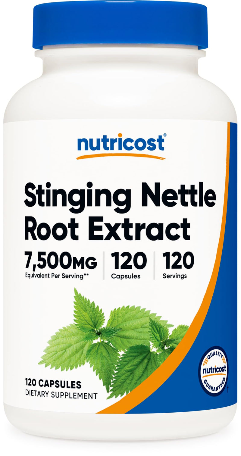 [Australia] - Nutricost Stinging Nettle Root Extract 7500mg, 120 Capsules - Vegetarian Friendly, Non-GMO, Gluten Free (750mg of 10:1 Extract) 