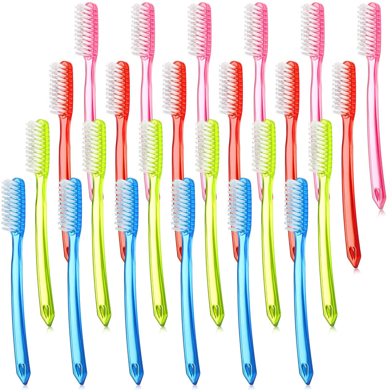 Zopeal Extra Hard and Firm Toothbrush for Adults Bulk Huge Large Long Head Bristle Full Head Manual Toothbrush for Whitening Cleaning(24 Pieces) 24