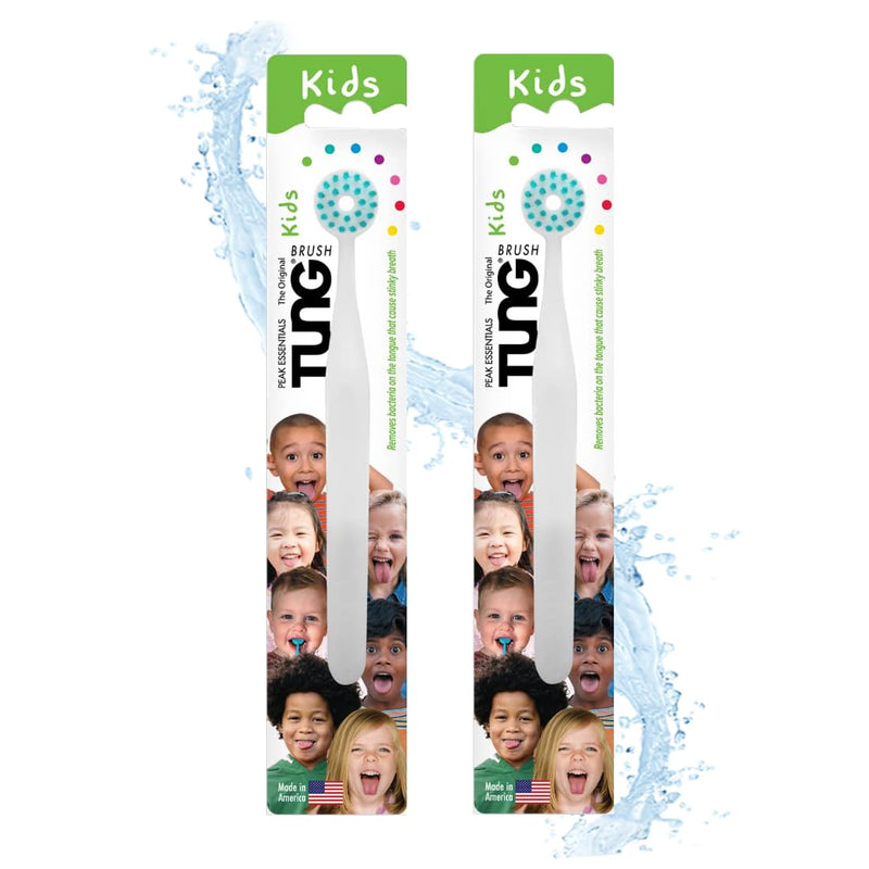 [Australia] - Tongue Cleaner for Kids, Childs Tongue Scraper, Kids Tongue Brush, Children’s Tongue Cleaner Brush, Tongue Scrubber, Made in America, Set of 2 2 Count (Pack of 2) 