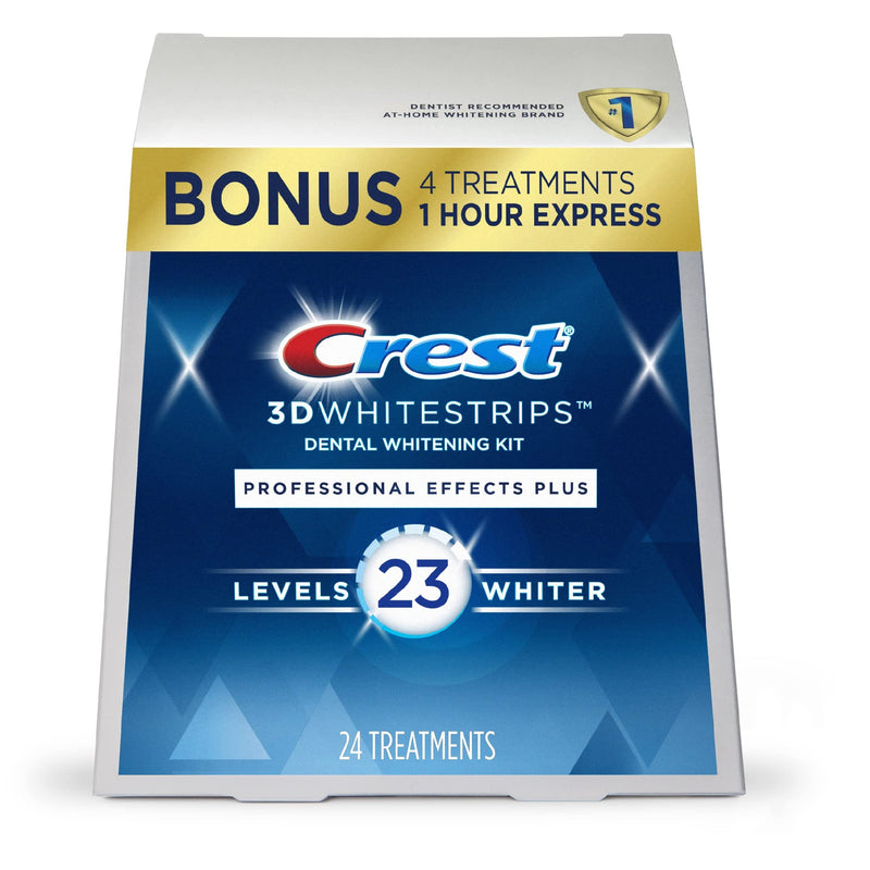 [Australia] - Crest 3D Whitestrips, Professional Effects Plus, Teeth Whitening Strip Kit, 48 Strips (24 Count Pack) 24 Count (Pack of 1) 