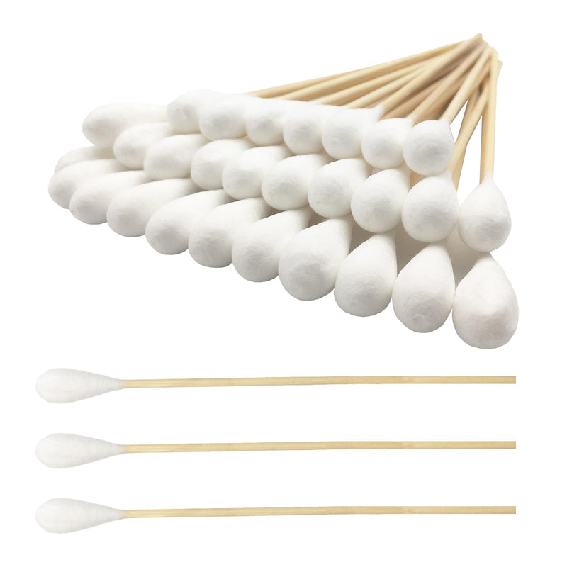 6 Inch Long Cotton Swabs (Large Size) 200pcs for Pets, Gun Cleaning or Makeup 200 - PawsPlanet Australia
