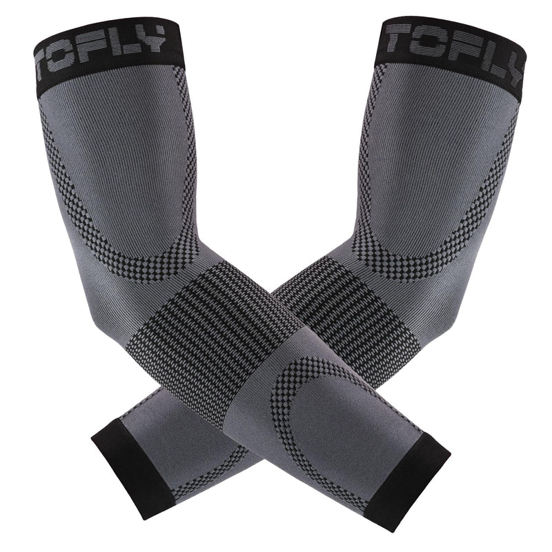 [Australia] - TOFLY Compression Arm Sleeves Elbow Braces for Men & Women (1 Pair), 20-30 mmHg Graduated Compression Arm Braces Support for Tennis Elbow, Tendonitis, Lymphedema, Arthritis, Edema, Workouts, Black 3XL 3X-Large (1 Pair) 