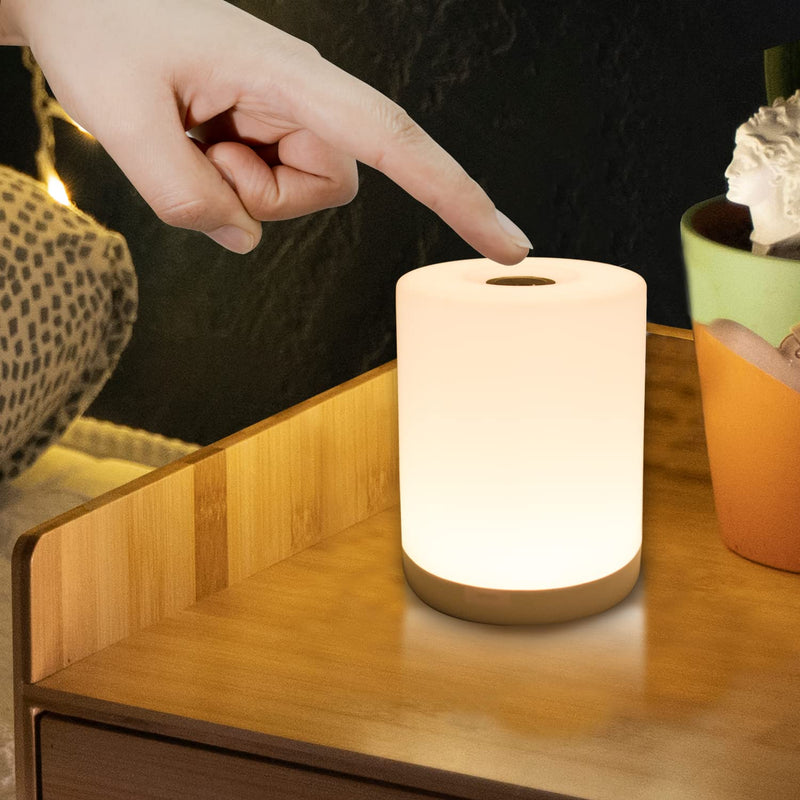 [Australia] - Mini Night Light, Soft Dim Lamp, Small Cordless Touch Night Light Dimmable Portable Rechargeable Battery Operated, Wireless Bedside Table Lamps for Baby Nursery, Bedroom, Hallway Warm White 