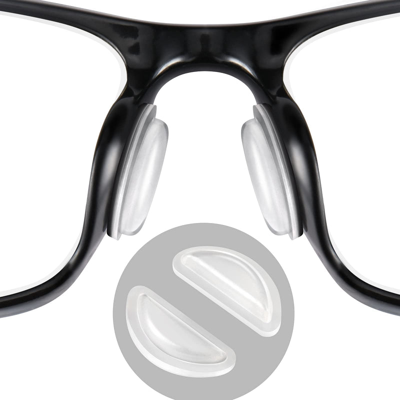 [Australia] - Eyeglass Nose Pads, Comfort Soft Silicone Glasses Nose Pad, Anti-Slip Heighten Air Chamber Glasses Grips for Eyeglasses and Sunglasses, with Sticky Backing (10 Pairs, Clear) 10 Clear Pairs 