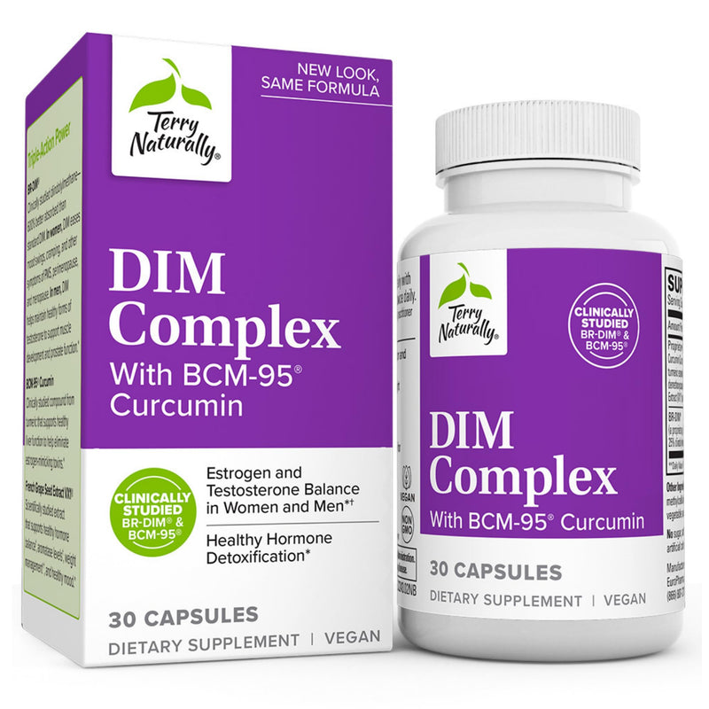 [Australia] - Terry Naturally DIM Complex - 30 Capsules - Support Hormone Balance for All Ages - with BCM-95 Curcumin - Non-GMO, Vegan, Gluten Free - 30 Servings 1 