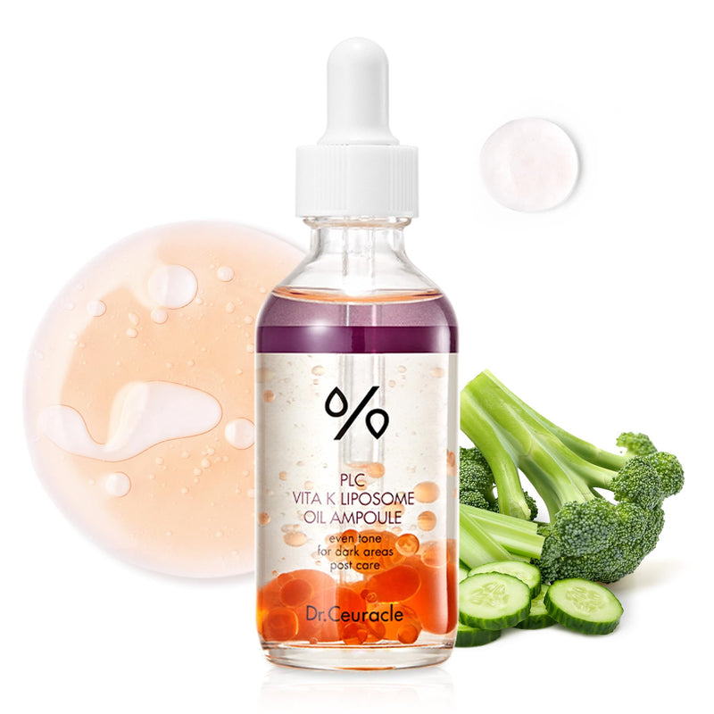 Dr.Ceuracle PLC Vita K Liposome Oil Ampoule - Post Laser Care with Vitamin K, Glowing Serum for Uneven & Dull Skin, Korean Skincare (50 ml / 1.69 fl. oz.)