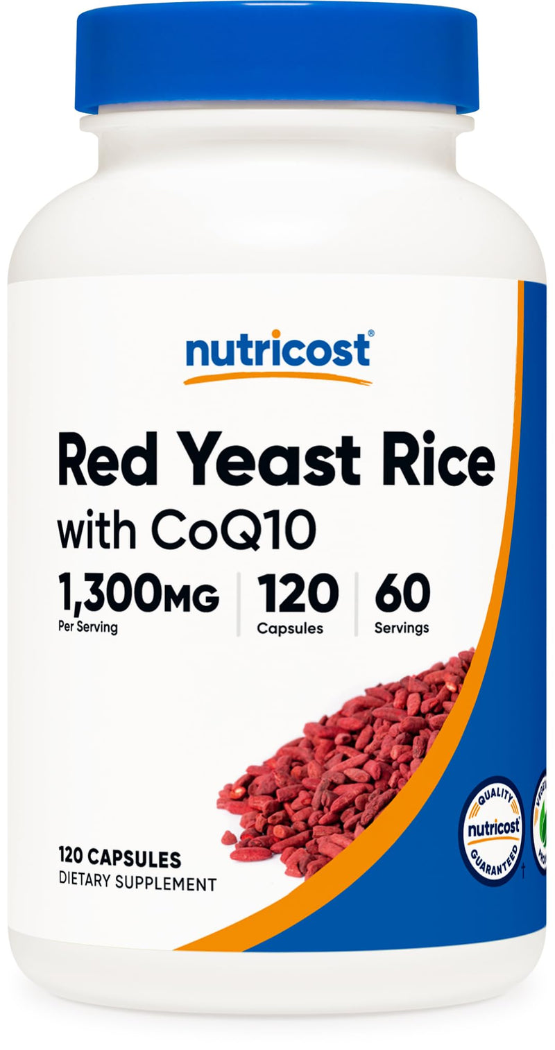 [Australia] - Nutricost Red Yeast Rice with CoQ10 1300mg, 120 Capsules, 60 Servings - Non-GMO, Gluten Free 