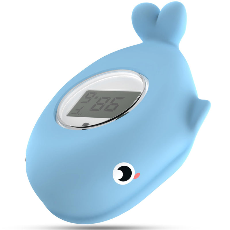 [Australia] - Baby Bath Bathtub Thermometer for Infant - Safety Bath Tub Water Temperature Digital Thermometer - Floating Bathing Toy Gift for Kids Newborn Mother with Flashing Temperature Warning Blue 