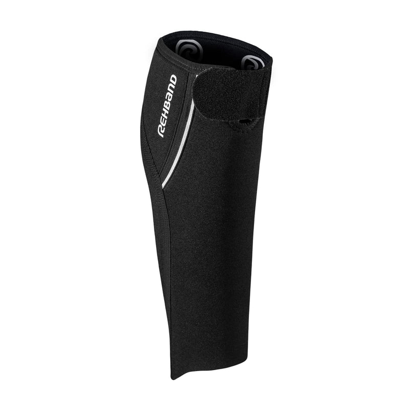 Rehband Calf Sleeve 5mm Neoprene, Unisex Shin Calf Compression Sleeve for Running, Football, Fitness, Compression Calf Support helps with cramps and stabilizes muscles, Colour:Black, Size:Medium Medium Black