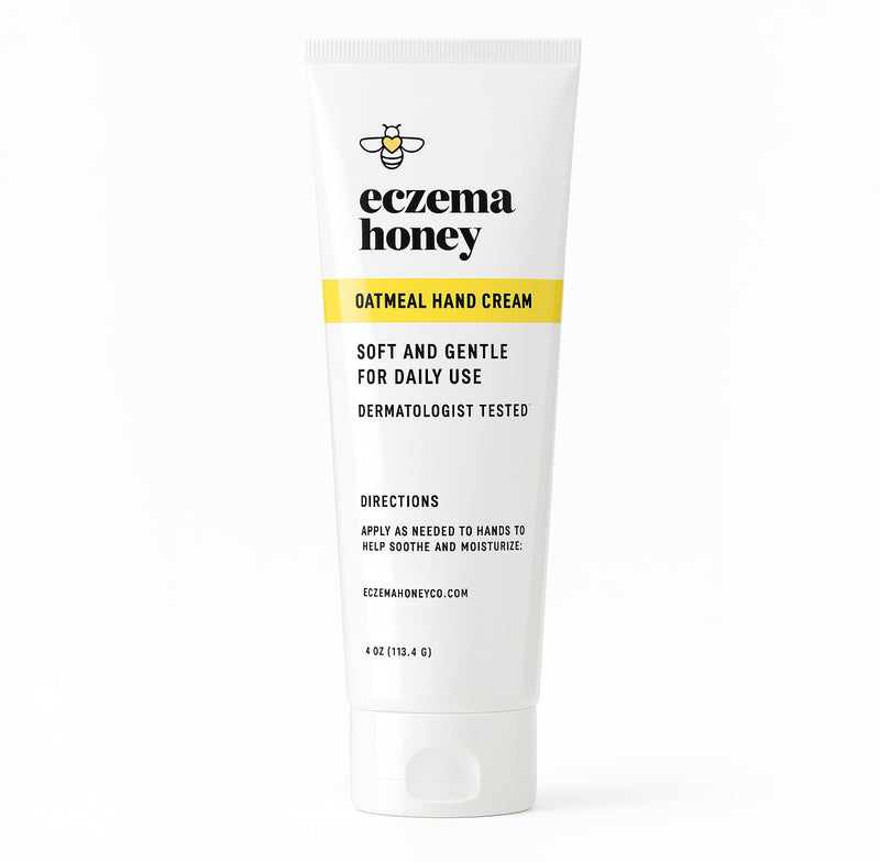 ECZEMA HONEY Oatmeal Hand Cream, for Dry, Itchy, Sensitive Skin (4 Oz) | Natural Hand & Body Lotion for Eczema Rash Relief, Cream for Irritable Skin
