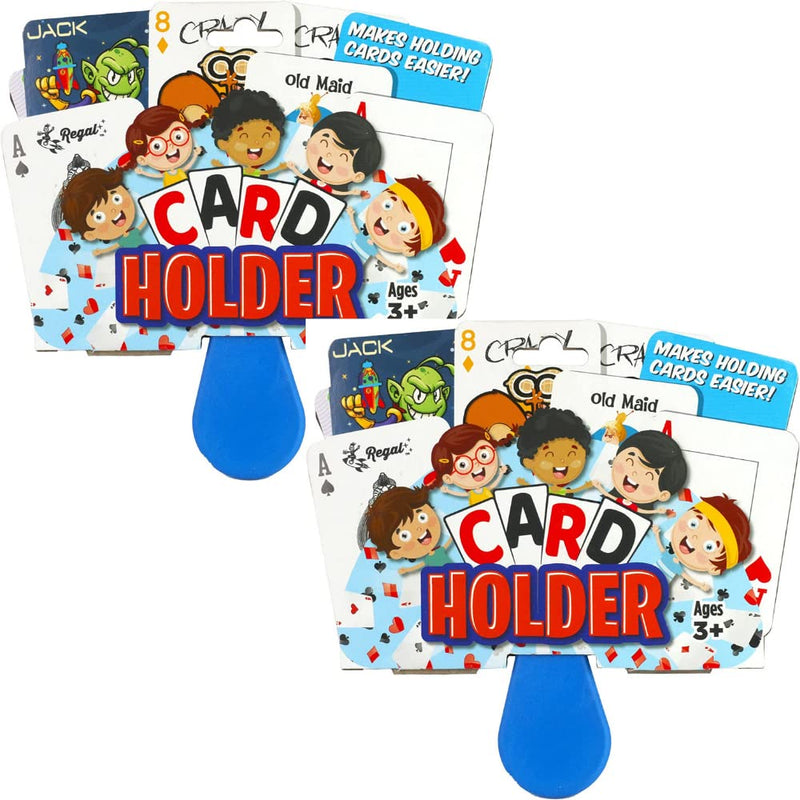 [Australia] - Regal Games 2 Pack Card Holders for Playing Cards - Kids Card Holder with Plastic Paddles - Ideal for Family Fun Game Night and Travel (Ages 3+) 