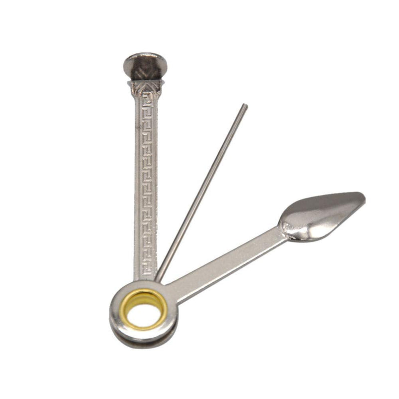 [Australia] - 3-In-1 Pipe Scraper Set for Tobacco Pipe Folding Cleaning Ashtray Accessories, silver 