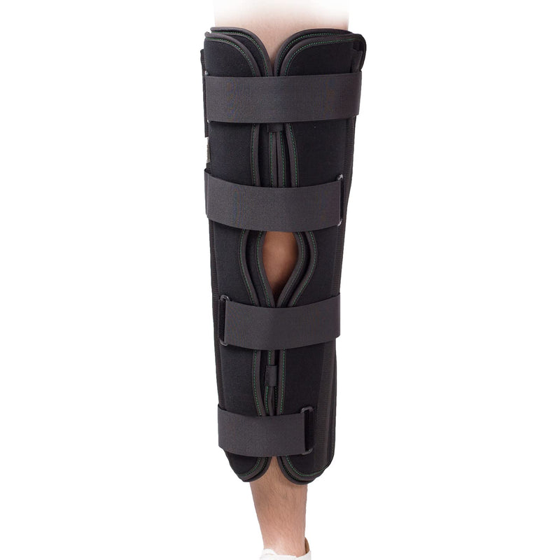 [Australia] - 3-Panel Knee Immobilizer Full Leg Support Brace, Aluminum alloy Straight Knee Splint - for Knee Pre-and Postoperative & Injury or Surgery Recovery (Update Size M) Update Medium 