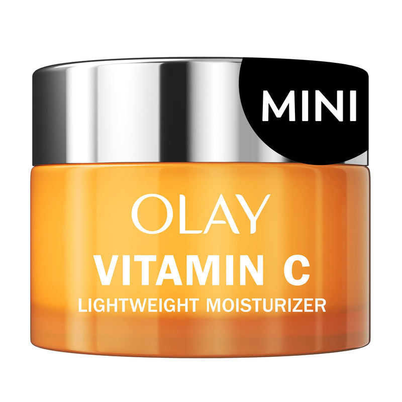 Olay Vitamin C Face Moisturizer, Brightening Cream for Women, Trial Size, Evens Tone, Dark Spot & Hyperpigmentation Reduction, Glowing Skin Care - Niaciniamide, Lactic Acid, 0.5 Oz 0.5 Fl Oz (Pack of 1)