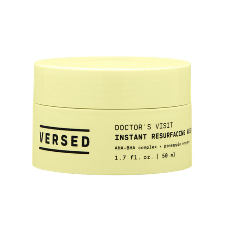 Versed Doctor’s Visit Instant Resurfacing Face Mask - AHA, BHA and Enzyme Exfoliating Mask Helps Reduce Hyperpigmentation - Smooth and Moisturize Skin with Vitamin C - Vegan (1.7 fl oz) 1.7 Fl Oz (Pack of 1)