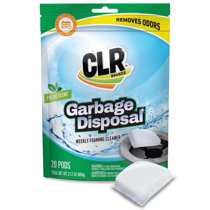 [Australia] - CLR Garbage Disposal Cleaner and Deodorizer Pods, 20 Count, Fresh Scent Foaming Drain Odor Eliminator - 5 Month Supply 