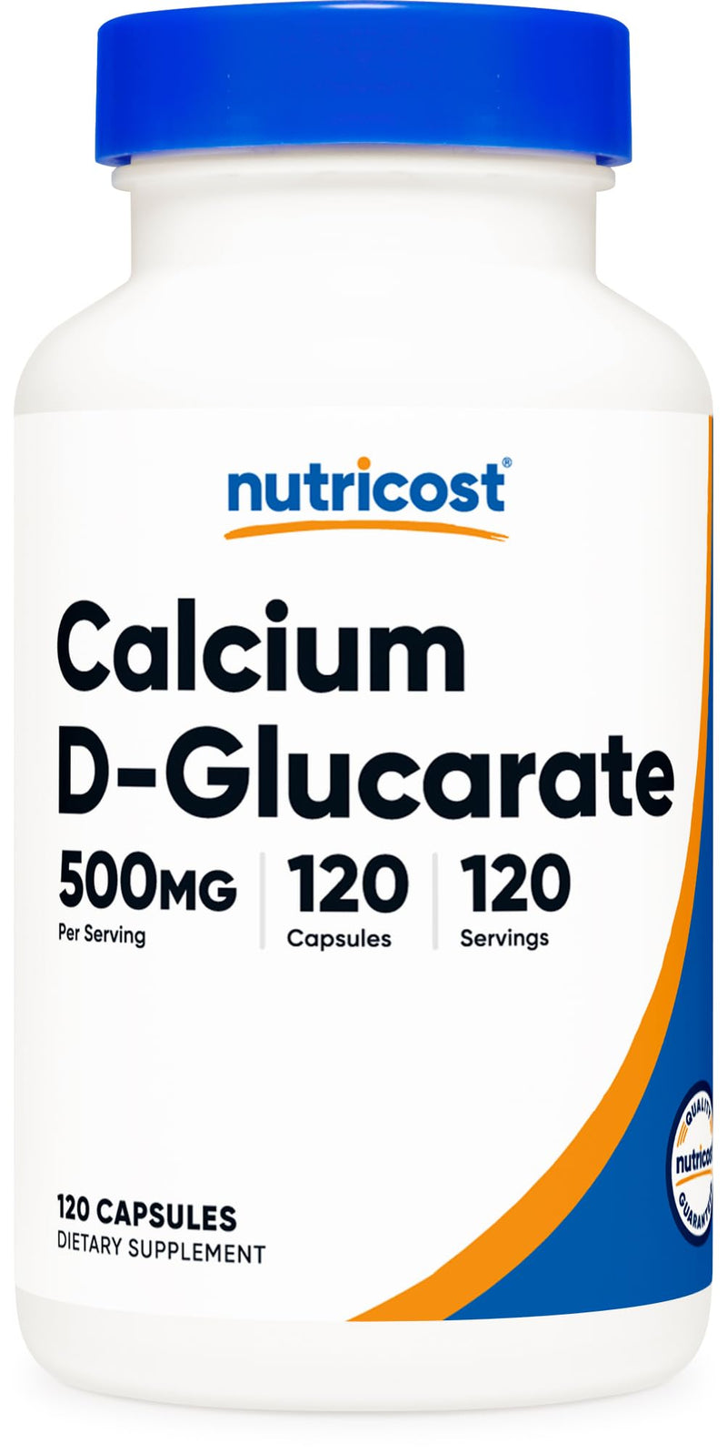 [Australia] - Nutricost Calcium D-Glucarate 500mg, 120 Capsules - Gluten Free, Non-GMO, Vegetarian Friendly Veggie 120 Count (Pack of 1) 