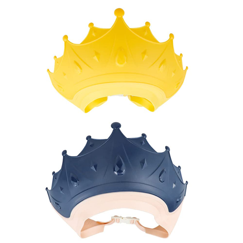 [Australia] - 2 Pieces Soft Baby Shower Cap Soft Adjustable for Washing Hair Shield Safe Visor Cap Bathing Shampoo Shower Protection Bath Hat for Toddler Kids Children 