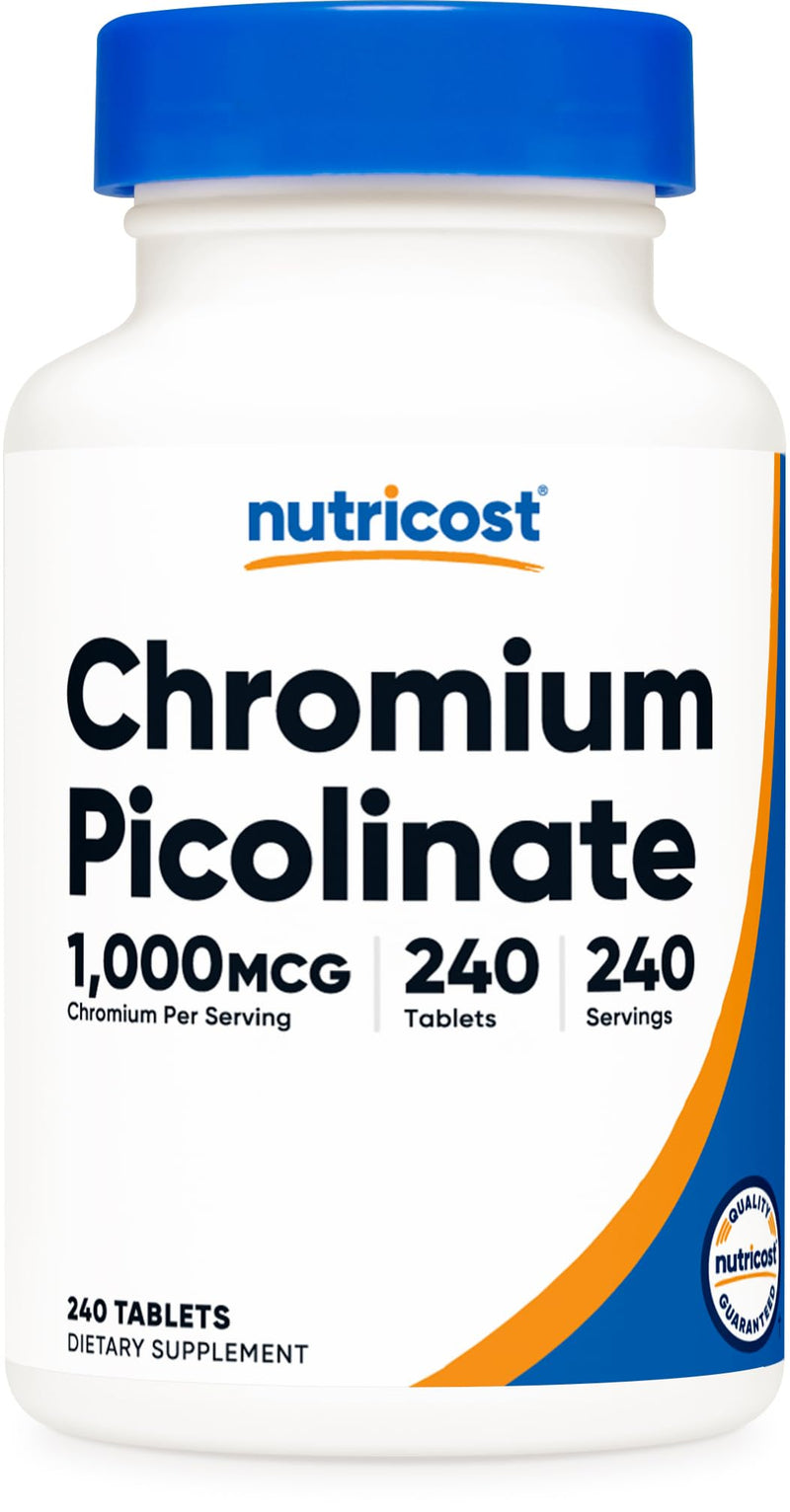 [Australia] - Nutricost Chromium 1000mcg, 240 Tablets - Gluten Free, Non-GMO Unflavored 240 Count (Pack of 1) 
