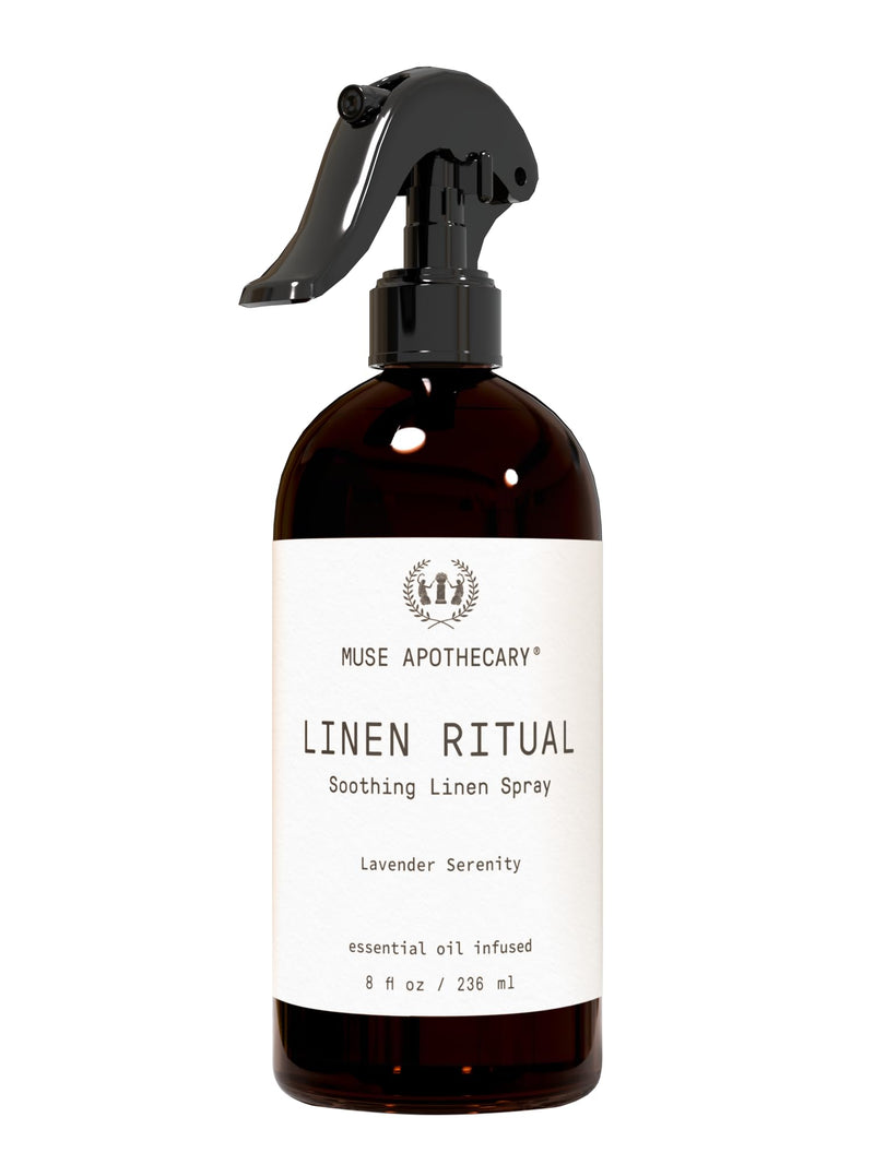 [Australia] - Muse Apothecary Linen Ritual - Aromatic, Soothing, and Relaxing Linen Spray for Bedding, Laundry and Fabric Spray Freshener - Infused with Aromatherapy Essential Oils - Lavender Serenity Linen Ritual - Lavender Serenity 8 Fl Oz (Pack of 1) 