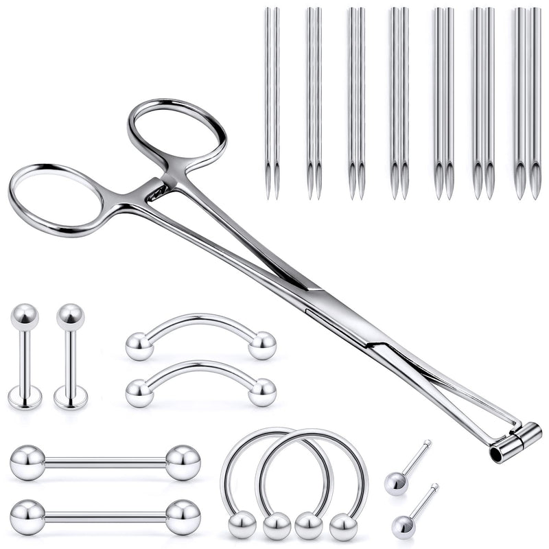[Australia] - Vsnnsns 9 Style 316L Surgical Steel Body Piercing Tools Kit Piercing Clamps Forceps Use for Nose Septum Lip Tongue Eyebrow Belly Rings Ear Dermal Piercing Jewelry Kit Tools Style 5, Piercing Needle Clamp Forceps 